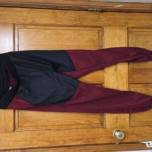 Cougar Sport Black and Burgandy Fleece Pants